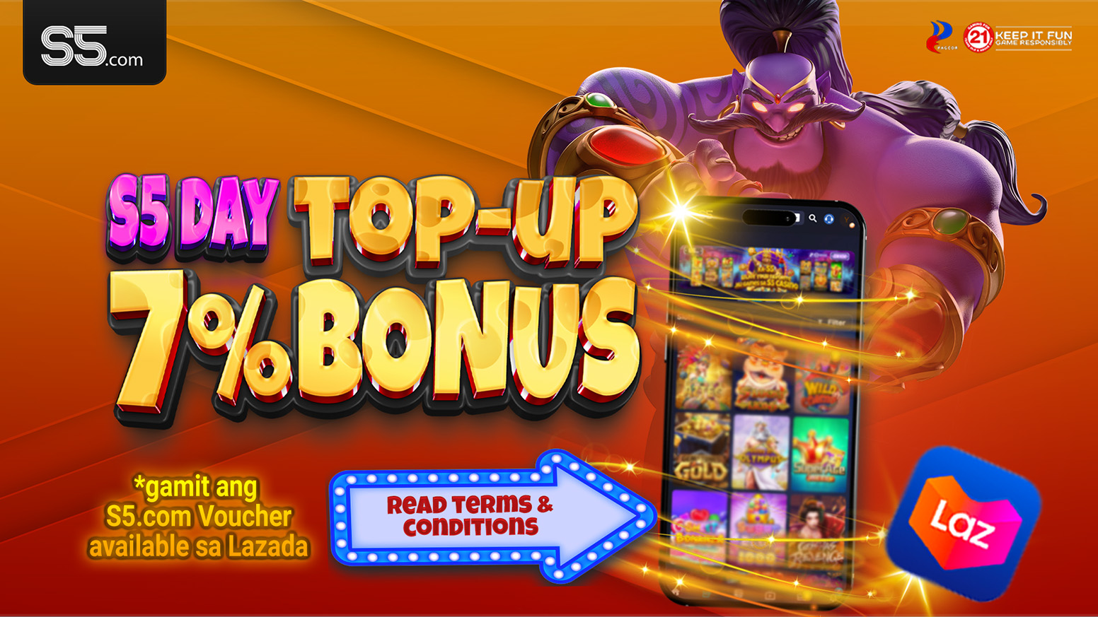 S5 7% SLOT DEPOSIT BONUS